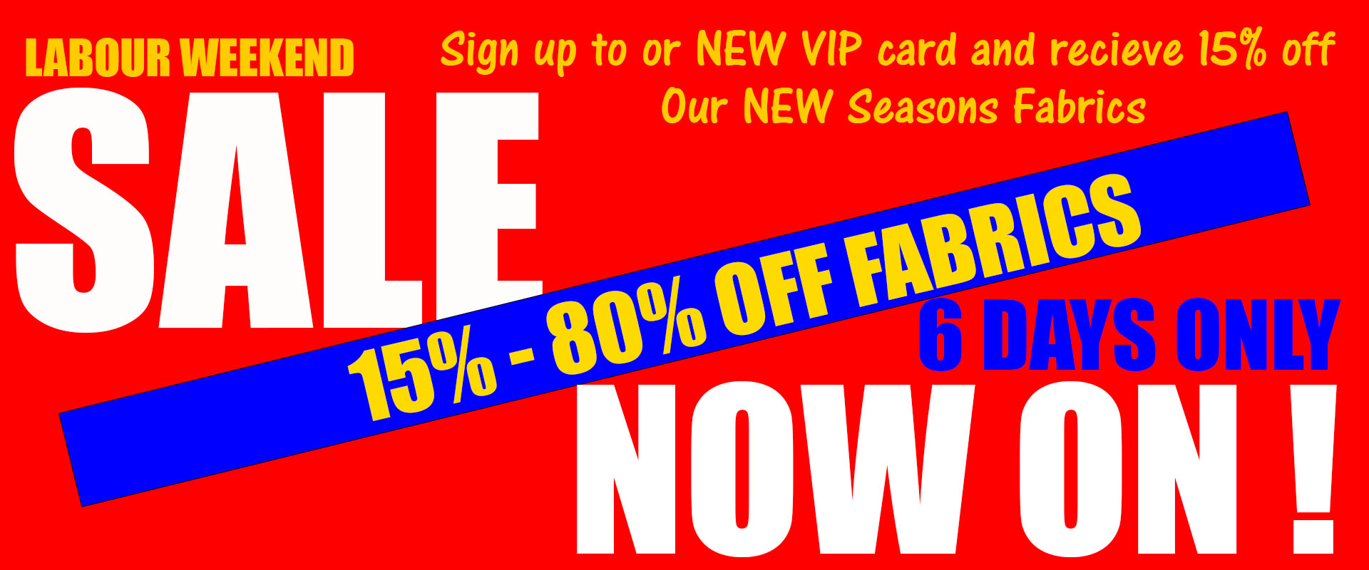 SALE NOW ON 15 80