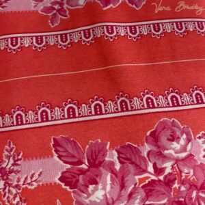 Pink Flowers on Peach - 100% Cotton Craft - 1.10cm Wide  -  $15.00 per mtr