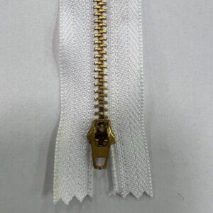Jean Zip - White - Metal Teeth - 15cm - $3.30 each