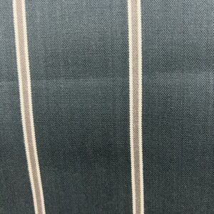 Curtaining - C36 - Designer Range - Linen - Colbalt Blue with silver stripes - 145cm wide - $20.00 pm