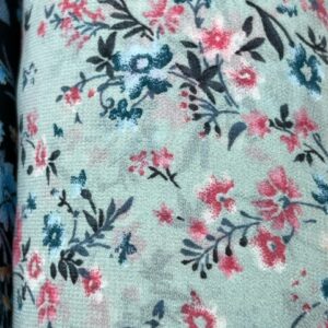 Floral Spray  - (IB) Sage Green - 100% Polyester - 150cm wide - $16.00 per mtr