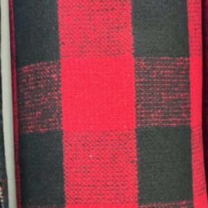 Wool Blend - S9-W - Bright Red and Black Checkers - 40% Wool - 60% Polyester - Double Thickness - 152cm wide - $39.00