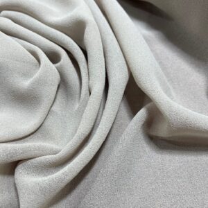100% Polyester Crepe - Light Mushroom - open weave - 1.12cm wide - $12.00 per mtr