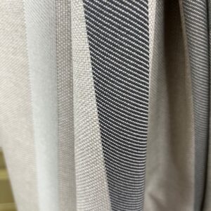 U22 - Upholstery - Thick Industrial Grade Upholstery - Wide Tan with 2mm stripes of Grey, black and Mint - 148cm wide - $15.00 per mtr