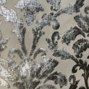 J23  - 100% Polyester  - Velvet Burn Out Jacketing- Hilton Copper / Silver - 150cm wide -  $26.00 per mtr