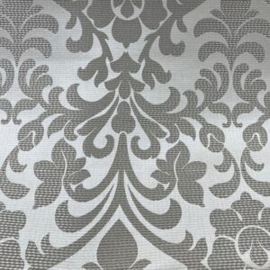C125 - Curtaining - Embossed Silver Tones - 100% Polyester - 142cm wide - $15.00 per mtr