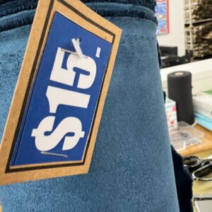 U264 - Upholstery Suede - Denim Blue - 148cm wide - 100% Polyester suede - $15.00 per mtr