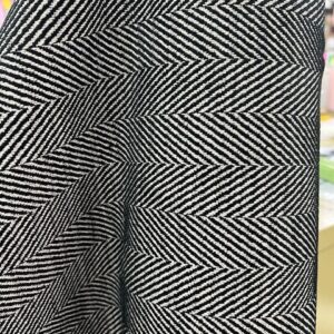 U718 -  Upholstery - Designer Range Black and White Crossways stripes - 100% Polyester - 145cm wide - $20.00 per mtr