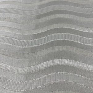C126 - Curtaining - Cream with a shiny Wavy Stripe - 142cm wide - 100% Polyester - $15.00 per mtr