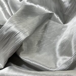 C128 - Curtaining - Shiny Silver with a hint of Mint Green - 100% Polyester - 142cm wide - $15.00 per mtr