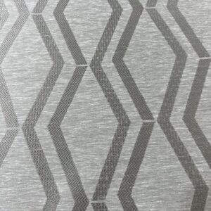 C132 Curtaining - Tan with Darker Tanned Triangle Design - 100% Polyester  - 148cm wide - $15.00 per mtr
