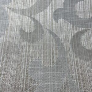 C142 - Curtaining - Large Tan on Cream Florettes - 100% Polyester - 150cm wide - $15.00 per mtr