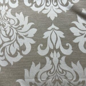 C166 - Curtaining - Tan with small Florettes - 100% Polyester - 145cm wide - $15.00 per mtr