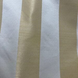 C168 - Curtaining - Golden and Tan 6 cm stripes - 100% Polyester - 150cm wide - $15.00 per mtr