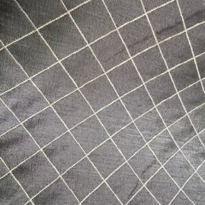 C14 - Curtaining - Diamond Gold shapes over Dark Chocolate - 144cm wide - 100% Polyester - $15.00 per mtr