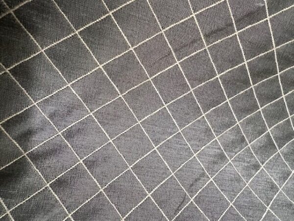 C14 - Curtaining - Diamond Gold shapes over Dark Chocolate - 144cm wide - 100% Polyester - $15.00 per mtr