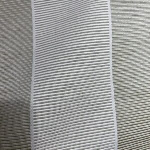 C197 - Curtaining - 81/2 cm stripe on a thick wale, textured Cream and Tanned curtaining - 100% Polyester - 142cm wide - $15.00 per mtr