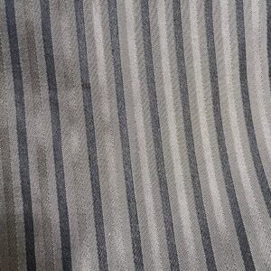 C198 - Curtaining - 2mm wide dark brown and brown stripes on a Taffeta Curtaining - 100% Polyester - 145cm wide - $15.00 per mtr