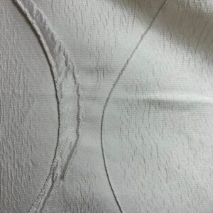 C208a - Curtaining - Large Teardrops in raised Cream - 100% Polyester - 140cm wide - $15.00 per mtr