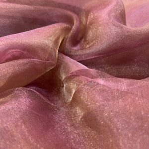CS51 - 3 Mtr Wide / Drop Curtaining Sheer - Maroon shot with Gold - Organza - 100% Polyester - $30.00 per mtr