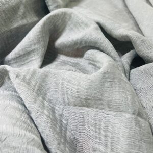 CS59 - 158cm Wide / Drop Curtain Sheers - Crinkled Grey Chiffon - 100% Polyester - $15.00 per mtr