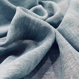 CS60 - 158 cm Wide / Drop Curtain Sheer - Crinkled Charcoal Grey - 100% Polyester Chiffon - $15.00 per mtr