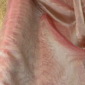CS71 -  3 Mtr Wide / Drop Curtain Sheer - Orange shot with Pink - Textured 100% Polyester Organza - $30.00 per mtr