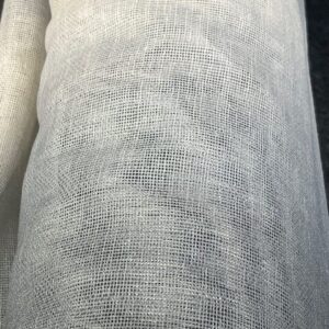 CS73 - 3 Mtr wide / Drop Curtain Sheer - Designer Range Green Moss with Cream - Thick 100% Polyester - $30.00 per mtr