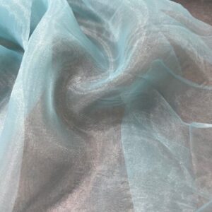 CS83 - 3 Mtr wide / drop Curtain Sheers - Turquoise Blue - 100% Polyester Organza - $30.00 per mtr