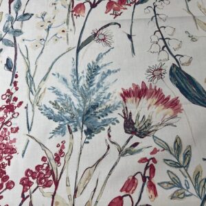 C249 - Curtaining - Designer Range - Botanical Cornflower - 100% Cotton - 148cm wide - $28.00 per mtr