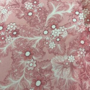 P177 - Flowers and Forna - Pink on Pink - 100% Polyester Chiffon - 150cm wide - $12.00 per mtr