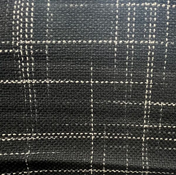 J10 - Jacketing - Black with a Thick Criss-cross Weave - 42% Wool - 41% Nylon - 17% Polyester - 140cm wide - $39.00 per mtr