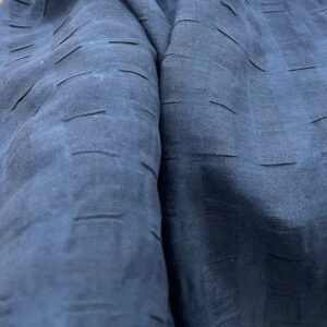 LC98 - Linen Cotton - Navy Blue - Woven Criss Cross - 75% Linen - 25% Cotton - 150cm wide - $26.00 per mtr
