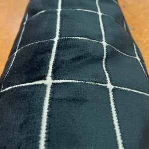 U157 - Upholstery - Designer Range - Caxton Onyx - Black Velveteen 5cm Squares - 145cm wide - 100% Polyester - $20.00 per mtr