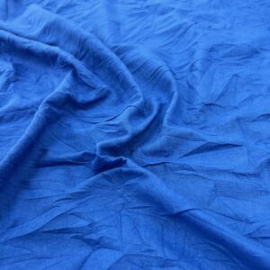 Crinkled Knit - Twix - Royal Blue - 150cm wide - 65% Polyester / 35% Cotton - 15.00 per mtr