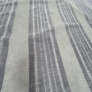 CS157 - 3 mtr Wide / Drop Curtain Sheer - Kensington Numbus - 20cm Blue/ Green Stripe / 12cm Silver White Stripe - Textured - 100% Polyester - $30.00 per mtr