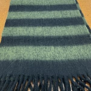 Scarves - AAA - Green and Black Wide Stripes - 20% Cashmere / 80% Polyester - 180cm long x 52cm wide - Super Soft and No two are the same - $29.00 each