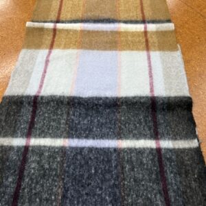 Scarves - C -Dark Grey, white, Mustard with Burgundy Pin Stripe - 20% Cashmere / 80% Polyester - 180cm long x 52cm wide - Super Soft and No two are the same - $29.00 each