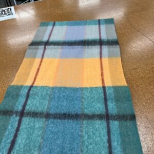 Scarves - D -Mustard Yellow, Teal and Green with a Black Pin Stripe - 20% Cashmere / 80% Polyester - 180cm long x 52cm wide - Super Soft and No two are the same - $29.00 each