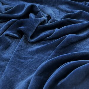 Dress Velvet - PV Denim Blue - 100% Polyester - Lush Pile - 114cm wide - $16.00 per mtr