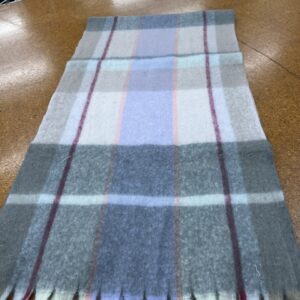 Scarves - G - Grey light and medium, Lilac with a white and Burgundy Pin Stripe - 20% Cashmere / 80% Polyester - 180cm long x 52cm wide - Super Soft and No two are the same - $29.00 each