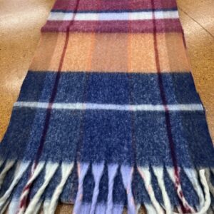 Scarves - H -  Denim Blue, Rust, Rose Pink with White and Burgundy Pin Stripe - 20% Cashmere / 80% Polyester - 180cm long x 52cm wide - Super Soft and No two are the same - $29.00 each
