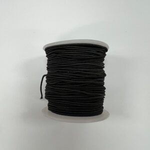 Shearing Elastic - Black - 1.2 mm round - sold per mtr - $1.00pm