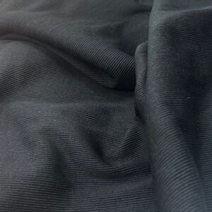 Ribbing - Black - 130cm round tubed Rib Trim - Poly Cotton - $16.50 per mtr