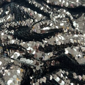 Evening Sequins - (ES3) - Rich Brown - Large Sequins - 100% Polyester Black Backing - 150cm wide - $49.00 per mtr