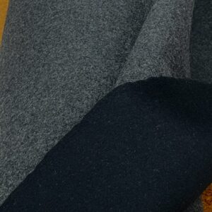 W30 - 100% Wool - Reversible - Black and Mul Grey on the back - Double Thickness - 152cm wide - $59.00 per mtr