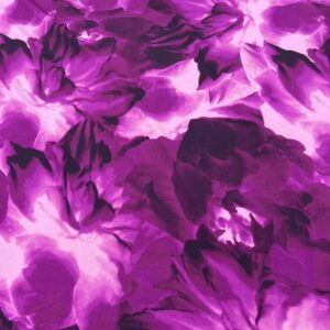 PS18 - Poly / Spandex - Stunning !! -Large Flowers of Vibrant Lilac shades - 90% Polyester / 10% Spandex - 155cm wide - $22.00 per mtr