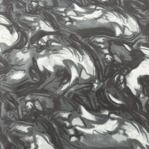 PS21 - Poly / Spandex - Stunning !! -Puddle effect of Two Toned Greys and Black - 90% Polyester / 10% Spandex - 155cm wide - $22.00 per mtr