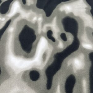 PS24 - Poly / Spandex - Stunning !! -Puddle effect of Light Moss Green, Cream and Black - 90% Polyester / 10% Spandex - 155cm wide - $22.00 per mtr
