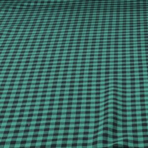 BC-14 - 100% Cotton Shirting -Gingham Look in Dark Green and Black Check - 100% Cotton - 148cm wide - $16.00 per mt